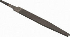 PFERD - 4" Long, Smooth Cut, Flat American-Pattern File - Single, Double Cut, 0.09" Overall Thickness, Tang - Apex Tool & Supply