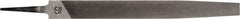 PFERD - 8" Long, Bastard Cut, Mill American-Pattern File - Single Cut, 0.14" Overall Thickness, Tang - Apex Tool & Supply
