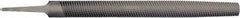 PFERD - 12" Long, Bastard Cut, Half Round American-Pattern File - Single Cut, 0.34" Overall Thickness, Tang - Apex Tool & Supply