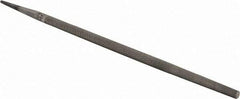 PFERD - 12" Long, Smooth Cut, Round American-Pattern File - Single Cut, 1/2" Overall Thickness, Tang - Apex Tool & Supply