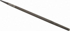PFERD - 10" Long, Smooth Cut, Round American-Pattern File - Single Cut, 0.38" Overall Thickness, Tang - Apex Tool & Supply