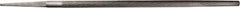 PFERD - 8" Long, Second Cut, Round American-Pattern File - Single Cut, 0.31" Overall Thickness, Tang - Apex Tool & Supply