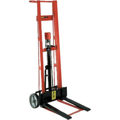 Wesco Industrial Products - 750 Lb Capacity, 40" Lift Height, Hydraulic Platform Base Manually Operated Lift - Apex Tool & Supply