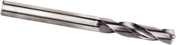 Kennametal - 5/8" 135° Solid Carbide Jobber Drill - Multilayer TiAlN Finish, Right Hand Cut, Spiral Flute, Straight Shank, 133mm OAL, Standard Point - Apex Tool & Supply