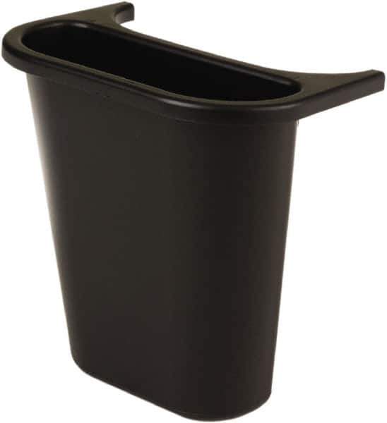 Rubbermaid - 14 Qt Black Rectangle Recycling Container - 297mm High x 269.24mm Long x 185.42mm Wide - Apex Tool & Supply