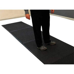 Barefoot - 3' Long x 3' Wide, Dry Environment, Anti-Fatigue Matting - Black, EPDM Rubber with EPDM Rubber Base - Apex Tool & Supply