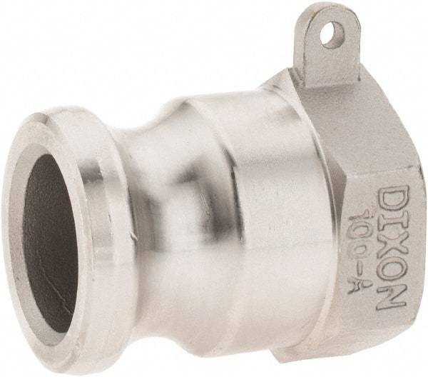 Dixon Valve & Coupling - 1" Stainless Steel Cam & Groove Suction & Discharge Hose Male Adapter Female NPT Thread - Part A, 1" Thread, 250 Max psi - Apex Tool & Supply
