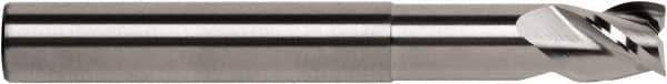 RobbJack - 3/8", 3/8" LOC, 3/8" Shank Diam, 4" OAL, 3 Flute, Solid Carbide Square End Mill - Single End, Diamond-Like Carbon (DLC) Finish, Spiral Flute, 40° Helix, Centercutting, Right Hand Cut, Right Hand Flute, Series FM-302 - Apex Tool & Supply