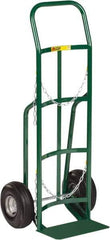 Little Giant - 800 Lb Capacity 47" OAH Cylinder Hand Truck - 8 x 14" Base Plate, Continuous Handle, Steel, Full Pneumatic Wheels - Apex Tool & Supply