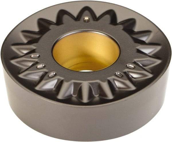 Kennametal - RCMX3209M0 RU Grade KCK20 Carbide Turning Insert - TiCN/Al2O3 Finish, Round, 32mm Inscr Circle, 3/8" Thick - Apex Tool & Supply