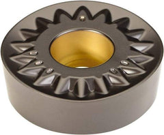 Kennametal - RCMX3209M0 RU Grade KCK20 Carbide Turning Insert - TiCN/Al2O3 Finish, Round, 32mm Inscr Circle, 3/8" Thick - Apex Tool & Supply
