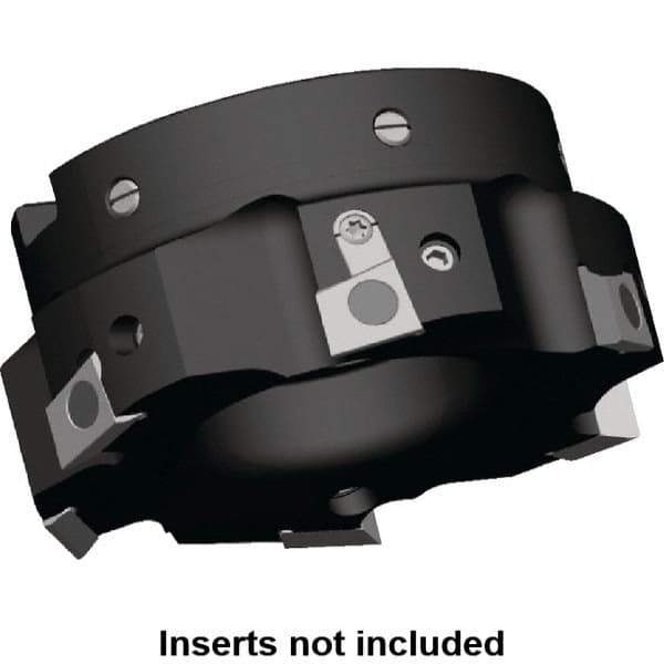 Kennametal - 6 Inserts, 100mm Cut Diam, 32mm Arbor Diam, 9.5mm Max Depth of Cut, Indexable Square-Shoulder Face Mill - 0/90° Lead Angle, 50mm High, BGHX 15L5... Insert Compatibility, Series Fix-Perfect - Apex Tool & Supply