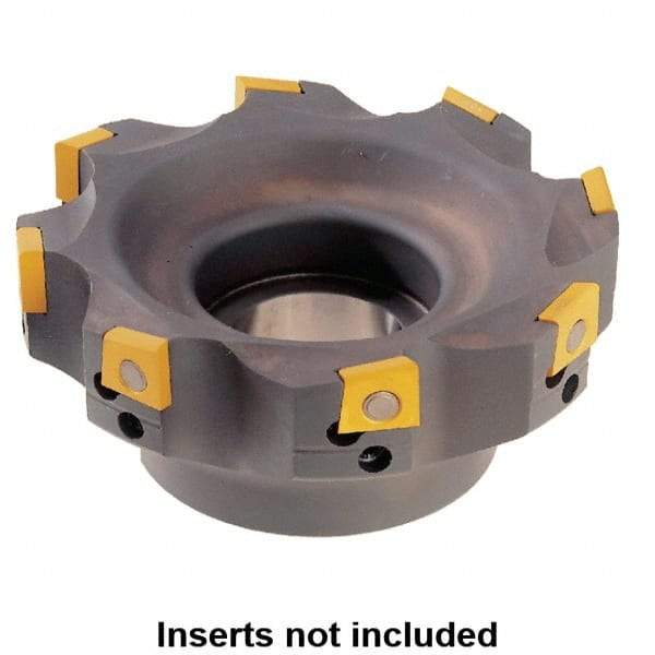 Kennametal - 4 Inserts, 63mm Cut Diam, 22mm Arbor Diam, 10mm Max Depth of Cut, Indexable Square-Shoulder Face Mill - 0/90° Lead Angle, 40mm High, 4.21103.. Insert Compatibility, Series Fix-Perfect - Apex Tool & Supply