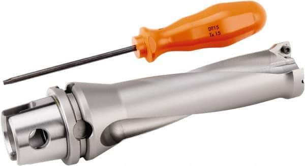 Kennametal - 114.3mm Max Drill Depth, 3xD, 38.1mm Diam, Indexable Insert Drill - 2 Inserts, 50mm Shank Diam, KM50 Modular Connection Shank - Apex Tool & Supply
