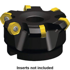 Kennametal - 69.17mm Cut Diam, 22mm Arbor Hole, 4.4mm Max Depth of Cut, 30° Indexable Chamfer & Angle Face Mill - 4 Inserts, HNGJ 0604... Insert, Right Hand Cut, 4 Flutes, Through Coolant, Series Dodeka Mini - Apex Tool & Supply