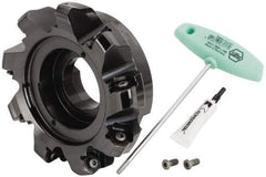 Kennametal - 6" Cut Diam, 2" Arbor Hole, 8mm Max Depth of Cut, 45° Indexable Chamfer & Angle Face Mill - 9 Inserts, HNPJ 1307... Insert, Right Hand Cut, 9 Flutes, Through Coolant, Series Dodeka Max - Apex Tool & Supply