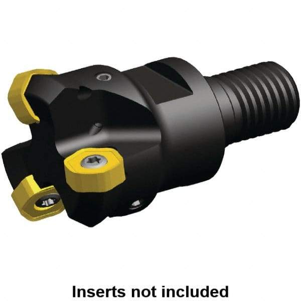 Kennametal - 45° Lead Angle, 39.93mm Max Cut Diam, 1-1/4" Min Cut Diam, 3.23mm Max Depth of Cut, Indexable Chamfer & Angle End Mill - 4 Inserts, HNGJ 0604ANENLD Insert Style, 62.61mm OAL, Through Coolant, Modular Connection - Apex Tool & Supply
