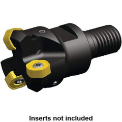 Kennametal - 45° Lead Angle, 39.93mm Max Cut Diam, 1-1/4" Min Cut Diam, 3.23mm Max Depth of Cut, Indexable Chamfer & Angle End Mill - 4 Inserts, HNGJ 0604ANENLD Insert Style, 62.61mm OAL, Through Coolant, Modular Connection - Apex Tool & Supply