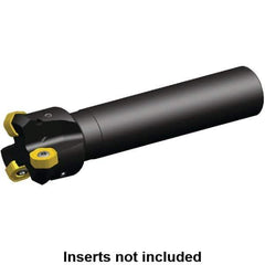 Kennametal - 45° Lead Angle, 40.17mm Max Cut Diam, 32mm Min Cut Diam, 3.2mm Max Depth of Cut, Indexable Chamfer and Angle End Mill - 3 Inserts, HNGJ 0604ANENLD Insert Style, 130mm Overall Length, Through Coolant, Straight Shank - Apex Tool & Supply