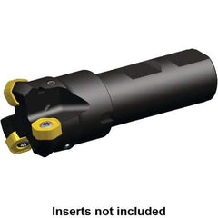 Kennametal - 45° Lead Angle, 40.17mm Max Cut Diam, 32mm Min Cut Diam, 3.2mm Max Depth of Cut, Indexable Chamfer and Angle End Mill - 3 Inserts, HNGJ 0604ANENLD Insert Style, 97mm Overall Length, Through Coolant, Straight Shank - Apex Tool & Supply