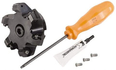 Kennametal - 6 Inserts, 3.745" Cutter Diam, 0.087" Max Depth of Cut, Indexable High-Feed Face Mill - 1" Arbor Hole Diam, 1.77" High, KSHR Toolholder, HNGJ 0905.. Inserts, Series Dodeka High-Feed - Apex Tool & Supply