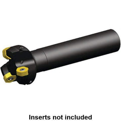 Kennametal - 38.2mm Cut Diam, 0.064" Max Depth, 20mm Shank Diam, Cylindrical Shank Indexable High-Feed End Mill - Screw Holding Method, HNGJ0604ANENLD Insert, KSHR Toolholder, Through Coolant - Apex Tool & Supply