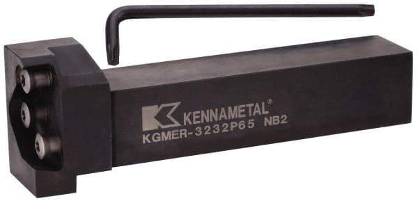 Kennametal - External Thread, 152.4mm OAL, Right Hand Indexable Grooving Cutoff Toolholder - 31.75mm Shank Height x 31.75mm Shank Width, KGME Toolholder Style, Series A4 - Apex Tool & Supply