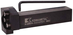 Kennametal - External Thread, 150mm OAL, Right Hand Indexable Grooving Cutoff Toolholder - 25mm Shank Height x 25mm Shank Width, KGME Toolholder Style, Series A4 - Apex Tool & Supply