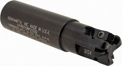 Kennametal - 3/4" Cutting Diam, 3/4" Shank Diam, 3/4" Max Depth of Cut, Straight Shank Indexable Copy End Mill - 3 Inserts, RP.. 2150.. Insert, KIPR Toolholder, Through Coolant - Apex Tool & Supply
