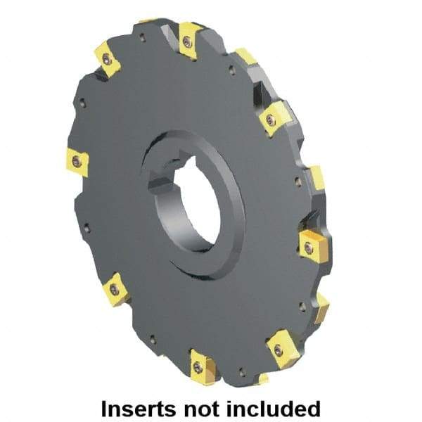 Kennametal - Arbor Hole Connection, 1/2" Cutting Width, 1-27/32" Depth of Cut, 6" Cutter Diam, 1-1/2" Hole Diam, 5 Tooth Indexable Slotting Cutter - 90° LN Toolholder, LNE 1255... Insert - Apex Tool & Supply