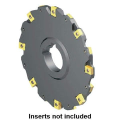 Kennametal - Arbor Hole Connection, 1/2" Cutting Width, 1-27/32" Depth of Cut, 6" Cutter Diam, 1-1/2" Hole Diam, 5 Tooth Indexable Slotting Cutter - 90° LN Toolholder, LNE 1255... Insert - Apex Tool & Supply