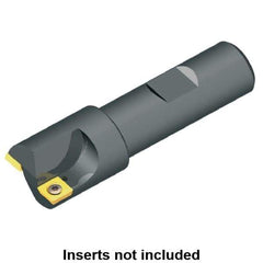 Kennametal - 32mm Cut Diam, 7mm Max Depth of Cut, 32mm Shank Diam, 96mm OAL, Indexable Square Shoulder Centercutting End Mill - SPCB 0903.. Inserts, Weldon Shank - Apex Tool & Supply