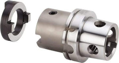 Kennametal - Series HTS, Head Connection 50, 100mm Shank Diam, Drill Body - 76.95mm Drill Body Length to Flange, KM Toolholder, 80mm Nose Diam, 155.85mm OAL, 90mm Drill Body Length, Modular Connection, Through Coolant - Apex Tool & Supply