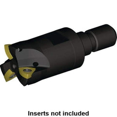 Kennametal - 3/4" Cut Diam, 0.04" Max Depth, M10 Modular Connection Indexable High-Feed End Mill - Screw Holding Method, WP.. 0302.. Insert, KF Toolholder, Through Coolant - Apex Tool & Supply
