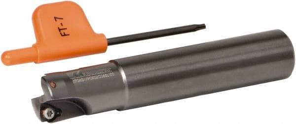 Kennametal - 16mm Cut Diam, 0.04" Max Depth, 16mm Shank Diam, Cylindrical Shank Indexable High-Feed Helical End Mill - Screw Holding Method, WP..0302.. Insert, Through Coolant - Apex Tool & Supply