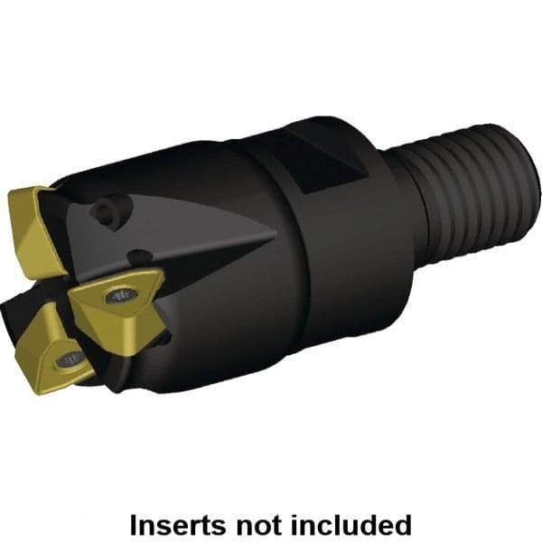 Kennametal - 25mm Cut Diam, 0.059" Max Depth, M12 Modular Connection Indexable High-Feed Helical End Mill - Screw Holding Method, WOEJ090512.. Insert, KF2X Toolholder, Through Coolant - Apex Tool & Supply
