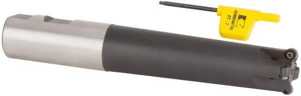 Kennametal - 1" Cutting Diam, 1" Shank Diam, 1" Max Depth of Cut, Straight Shank Indexable Copy End Mill - 4 Inserts, RD.X 07.. Insert, KDM Toolholder, Through Coolant - Apex Tool & Supply