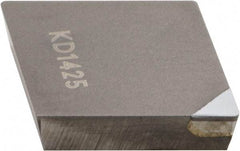 Kennametal - CPG421 Grade KD1425 Polycrystalline Diamond (PCD) Turning Insert - Uncoated, 80° Diamond, 1/2" Inscr Circle, 1/8" Thick, 1/64" Corner Radius - Apex Tool & Supply