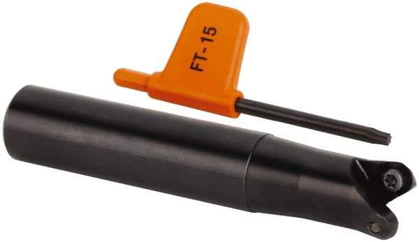 Kennametal - 20mm Cutting Diam, 20mm Shank Diam, 0.7874" Max Depth of Cut, Straight Shank Indexable Copy End Mill - 2 Inserts, RD.X 1003.. Insert - Apex Tool & Supply