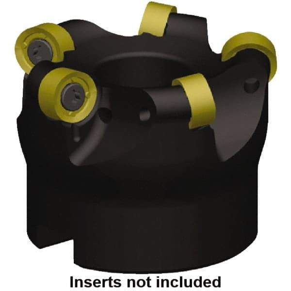 Kennametal - 63mm Cut Diam, 5mm Max Depth, 22mm Arbor Hole, 7 Inserts, RN.J 10T3... Insert Style, Indexable Copy Face Mill - KDR Cutter Style, 50mm High, Series Rodeka - Apex Tool & Supply