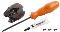 Kennametal - 40mm Cut Diam, 6mm Max Depth, 16mm Arbor Hole, 4 Inserts, RN.J 1204... Insert Style, Indexable Copy Face Mill - KDR Cutter Style, 40mm High, Through Coolant, Series Rodeka - Apex Tool & Supply