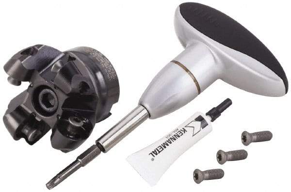 Kennametal - 63mm Cut Diam, 10mm Max Depth, 22mm Arbor Hole, 4 Inserts, RCGX 2006... Insert Style, Indexable Copy Face Mill - KSRM Cutter Style, 21,900 Max RPM, 50mm High, Through Coolant, Series Beyond Blast KSRM - Apex Tool & Supply
