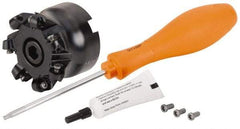 Kennametal - 63mm Cut Diam, 6mm Max Depth, 22mm Arbor Hole, 7 Inserts, RP.T 1204... Insert Style, Indexable Copy Face Mill - 30,900 Max RPM, 50mm High, Through Coolant, Series KSRM - Apex Tool & Supply