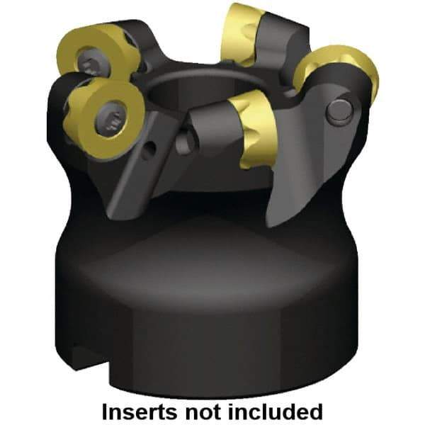 Kennametal - 125mm Cut Diam, 8mm Max Depth, 40mm Arbor Hole, 9 Inserts, RP.T 1605M0.. Insert Style, Indexable Copy Face Mill - KSRM Cutter Style, 14,700 Max RPM, 63mm High, Through Coolant, Series KSRM - Apex Tool & Supply
