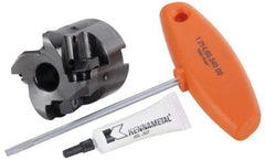 Kennametal - 50mm Cut Diam, 6.33mm Max Depth, 16mm Arbor Hole, 4 Inserts, RP.N 1204... Insert Style, Indexable Copy Face Mill - KSSR Cutter Style, 16,340 Max RPM, 50mm High, Through Coolant, Series KSSR-RP - Apex Tool & Supply