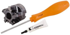 Kennametal - 50mm Cut Diam, 22mm Arbor Hole, 3mm Max Depth of Cut, Indexable Chamfer & Angle Face Mill - 5 Inserts, SD.T 1204... Insert, Right Hand Cut, 5 Flutes, Through Coolant, Series Z-Axis Mills - Apex Tool & Supply