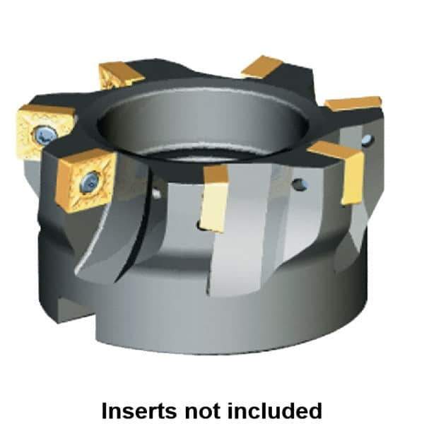 Kennametal - 5 Inserts, 50mm Cut Diam, 22mm Arbor Diam, 6.57mm Max Depth of Cut, Indexable Square-Shoulder Face Mill - 0/90° Lead Angle, 40mm High, SP.T 10T3.. Insert Compatibility, Series KSSM - Apex Tool & Supply