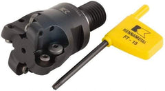 Kennametal - 38.1mm Cutting Diam, 1-1/2" Max Depth of Cut, Modular Connection Indexable Copy End Mill - 4 Inserts, RDHX 12T3M0S Insert, KDM Toolholder - Apex Tool & Supply