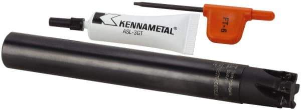 Kennametal - 20mm Cut Diam, 6.93mm Max Depth of Cut, 20mm Shank Diam, 110mm OAL, Indexable Square Shoulder End Mill - EDPT 0703.. Inserts, Cylindrical Shank, 0° Lead Angle, Through Coolant, Series Mill 1-07 - Apex Tool & Supply