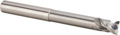 Kennametal - 1/2", 2 Flute, Single End, Solid Carbide, 0.03" Corner Radius End Mill - 6" OAL, 45° Helix, Right Hand Flute, 5/8" LOC, Right Hand Cut, 3-3/8" Extended Reach - Apex Tool & Supply